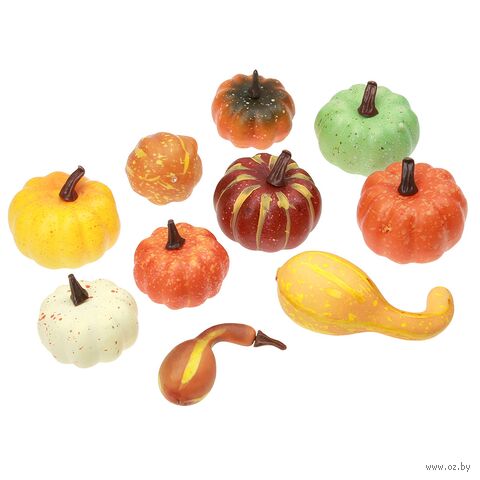 Набор фигурок декоративных "Тыква" (10 шт.) — фото, картинка