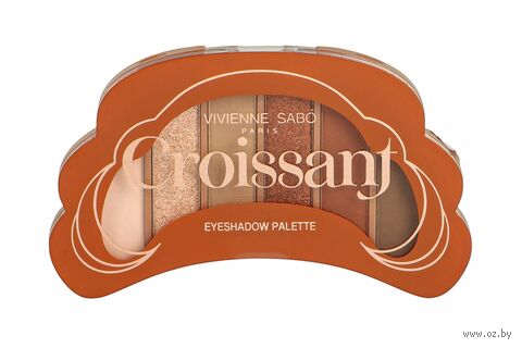 Палетка теней для век "Croissant" тон: 02, нюдовые оттенки в коричневой гамме — фото, картинка