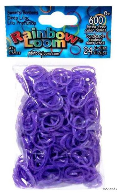 Набор резиночек для плетения "Rainbow Loom. Темно-лиловый" — фото, картинка