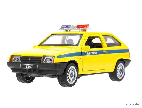 Машинка инерционная "Lada-2108 Спутник. Милиция" (желтый) — фото, картинка