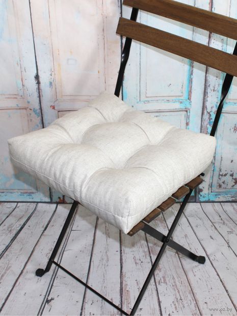 Подушка на стул "Monochrome" (40х40 см; белая) — фото, картинка