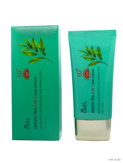 Крем солнцезащитный для лица "Экстракт зеленого чая" SPF 50 (70 мл) — фото, картинка