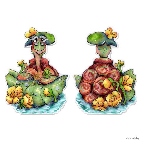 Набор для вышивания на пластиковой канве "Черепаха Тортилла" (110х140 мм) — фото, картинка