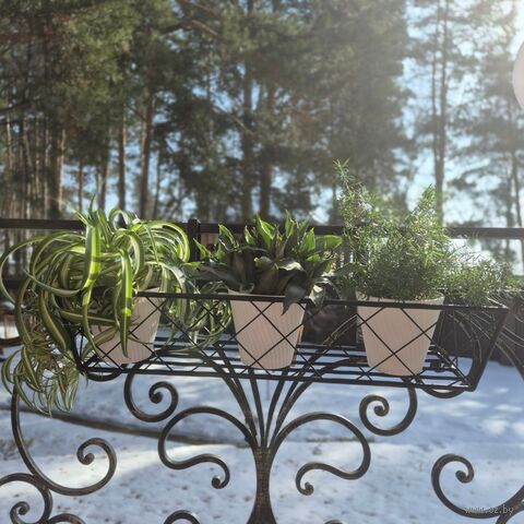 Ящик для цветочных горшков "Брутал" (67х23х14 см; чёрный) — фото, картинка