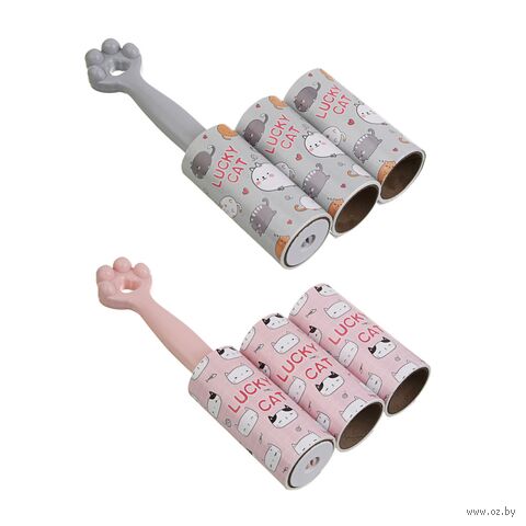 Ролик для чистки одежды "С кошачьей лапкой" (с 2 сменными блоками) — фото, картинка