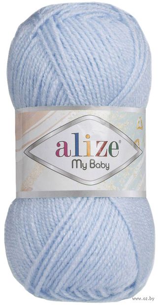 Пряжа "ALIZE. My Baby №40" (50 г; 150 м; голубой) — фото, картинка