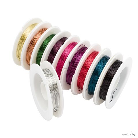 Проволока медная для рукоделия (0,4 мм х 10 м; микс) — фото, картинка