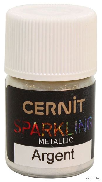 Мика-порошок "CERNIT Sparkling powder. Metallic" (серебро; 3 г) — фото, картинка