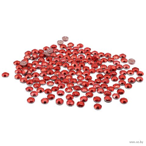 Стразы термоклеевые для рукоделия (2 мм; 150 шт.; красный) — фото, картинка
