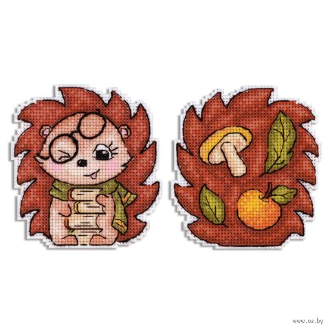 Набор для вышивания на пластиковой канве "Озорной ёжик" (90х100 мм) — фото, картинка