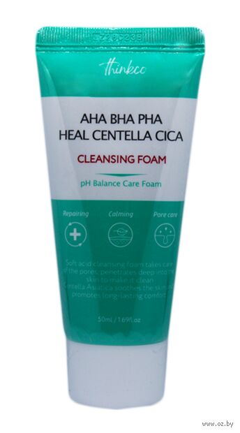 Пенка для умывания "AHA, BHA, PHA Heal Centella Cica" (50 мл) — фото, картинка