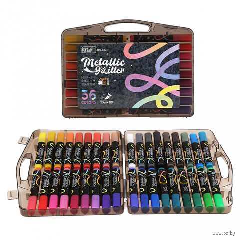 Набор маркеров "Metallic Glitter" (36 цветов) — фото, картинка