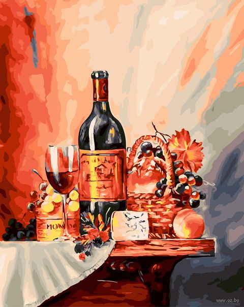 Картина по номерам "Дегустация вина" (400х500 мм) — фото, картинка