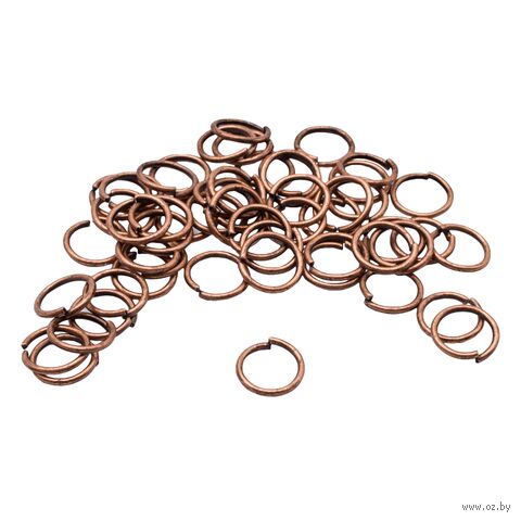 Кольцо соединительное для бижутерии (8 мм; 50 шт.; медь) — фото, картинка