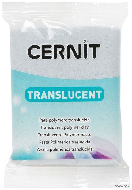 Глина полимерная "CERNIT Trans" (серебряный; 56 г) — фото, картинка