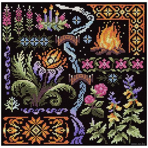 Набор для вышивания "Семплер. Ночь на Ивана Купала" (190х190 мм) — фото, картинка