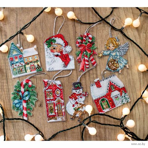 Набор для вышивания "Рождественские игрушки 2" (80х90 мм) — фото, картинка