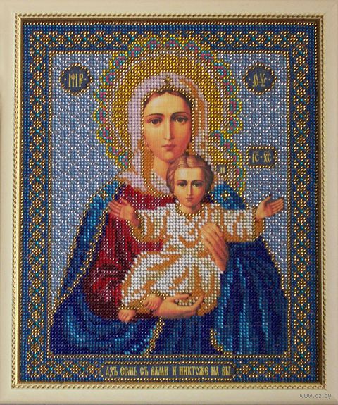 Вышивка бисером "Богородица Леушинская" (210х250 мм) — фото, картинка