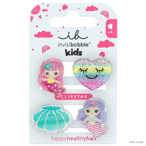 Набор заколок-крабиков для волос "Mermaid Dreams" (4 шт.) — фото, картинка