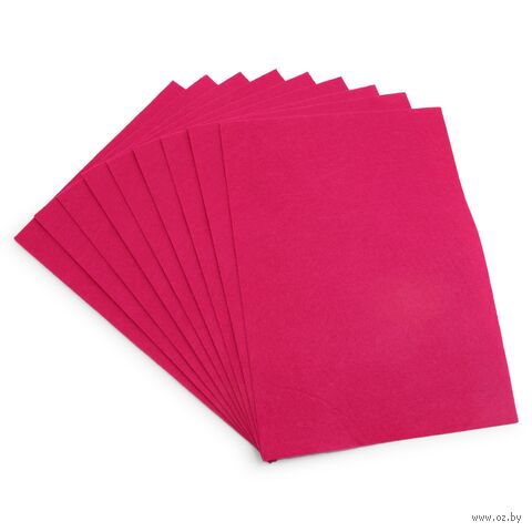 Фетр листовой мягкий (20х30 см; светло-бордовый; 10 листов) — фото, картинка