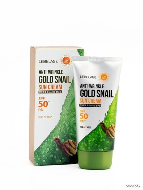 Крем солнцезащитный для лица "Муцин улитки" SPF 50 (70 мл) — фото, картинка