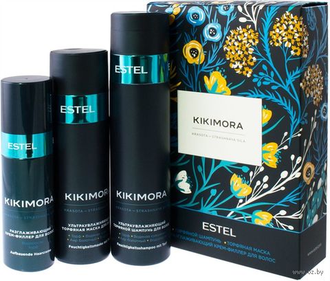 Подарочный набор "Kikimora" (шампунь для волос, маска для волос, крем-филлер для волос) — фото, картинка