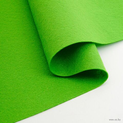 Фетр листовой мягкий "Hemline Hobby №18" (30х45 см; яблочный зеленый; 10 листов) — фото, картинка