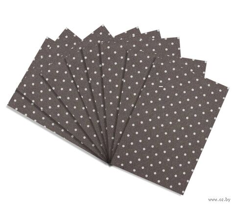 Фетр листовой мягкий "Горох" (20х27 см; шоколадный; 10 листов) — фото, картинка