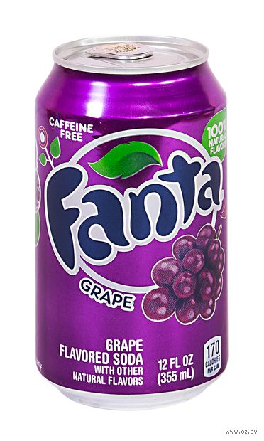 Напиток газированный "Fanta. Виноград" (355 мл) — фото, картинка