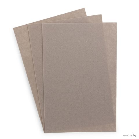 Фетр листовой жесткий (20х30 см; серый; 3 листа) — фото, картинка