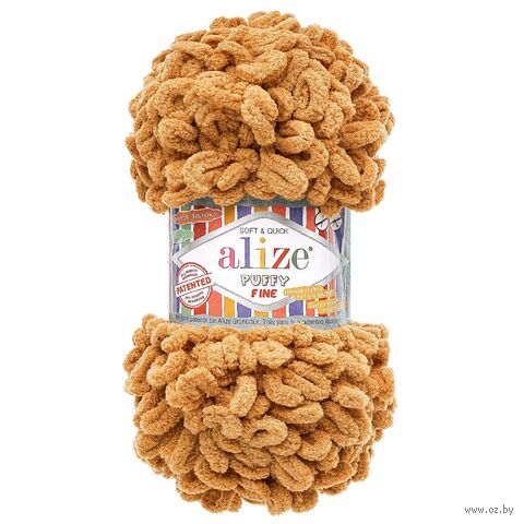 Пряжа "ALIZE. Puffy Fine №179" (100 г; 14,5 м; абрикосовый) — фото, картинка