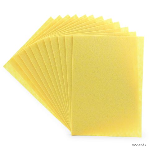 Фетр листовой жесткий (20х30 см; ярко-желтый; 12 листов) — фото, картинка