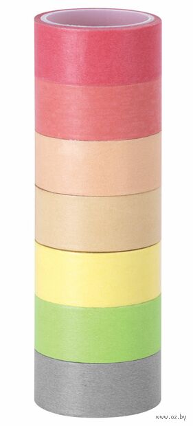 Набор клейких декоративных лент "Пастель" (7 шт.) — фото, картинка