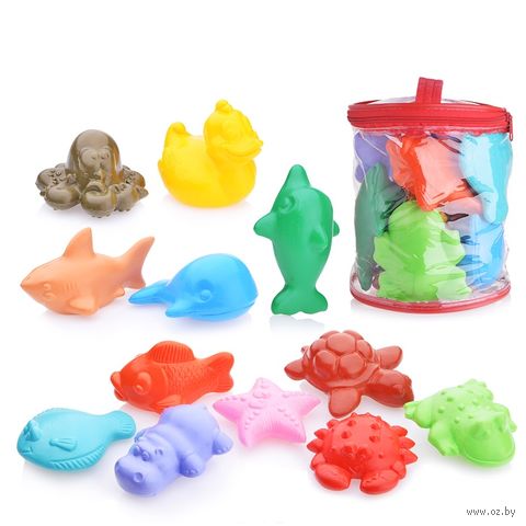 Набор игрушек для купания "Подводный мир" (12 игрушек) — фото, картинка