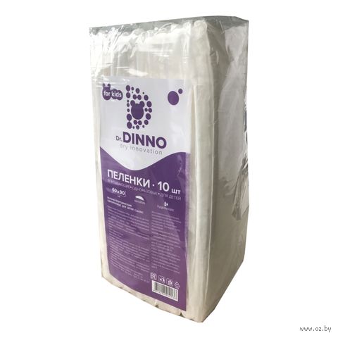 Пелёнки одноразовые детские "Dr.Dinno" (10 шт.; 60х90 см) — фото, картинка