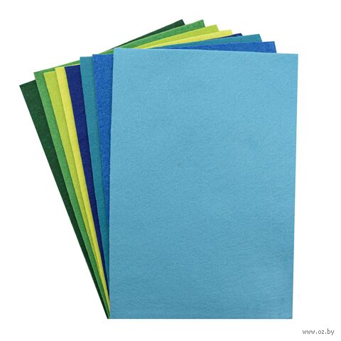 Фетр листовой мягкий "Ассорти №3" (20х30 см; 8 листов) — фото, картинка