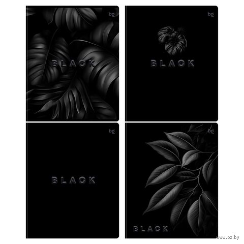 Тетрадь полуобщая в клетку "Just Black" (48 листов) — фото, картинка