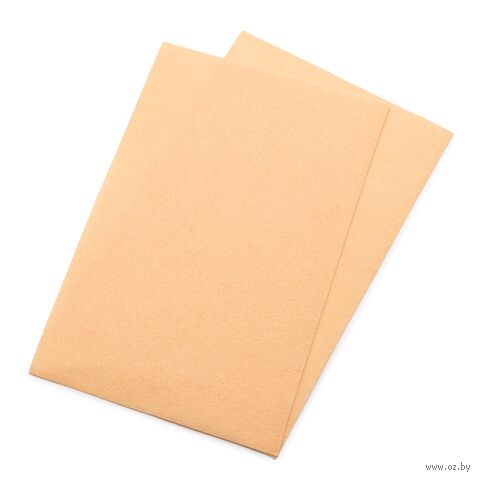 Фетр листовой жёсткий "Айрис" (20х30 см; персик; 2 листа) — фото, картинка